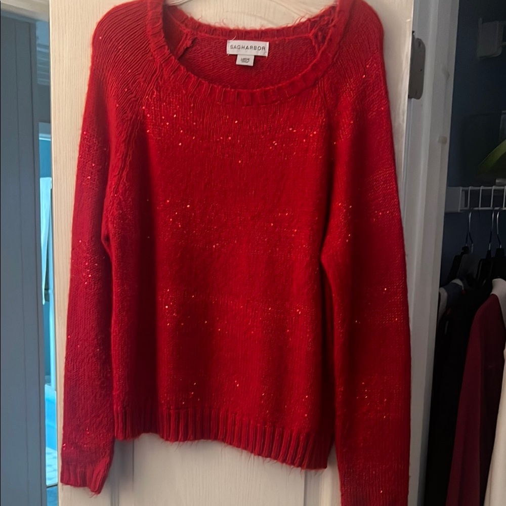 Sag Harbor Women's Red Sweater